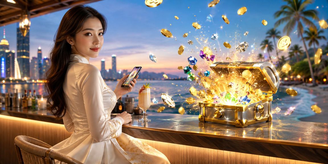 Người phụ nữ mặc áo dài tại TP. Hồ Chí Minh đang sử dụng ứng dụng mobile casino trên điện thoại